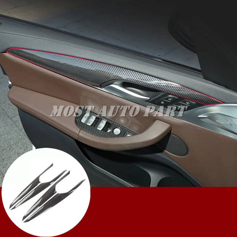 

Carbon Fiber Style Car Door Panel Cover Trim For BMW X3 X4 G01 G02 2018-2019
