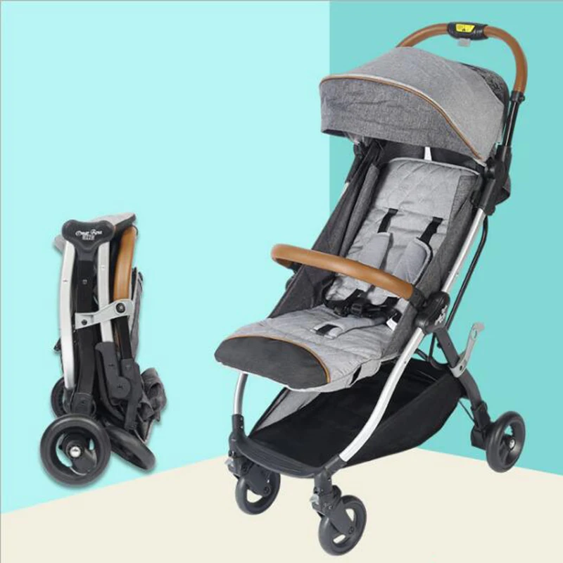 

Baby stroller can be reclining to sit four-wheel shock absorber stroller folding high landscape baby carriage