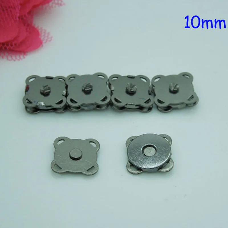 

20 Sets 10mm Metal Black Magnetic Snaps Bag Purse Clasp Button,Sew-on magnetic clasp Metal Button Fastener Sewing Craft A00897
