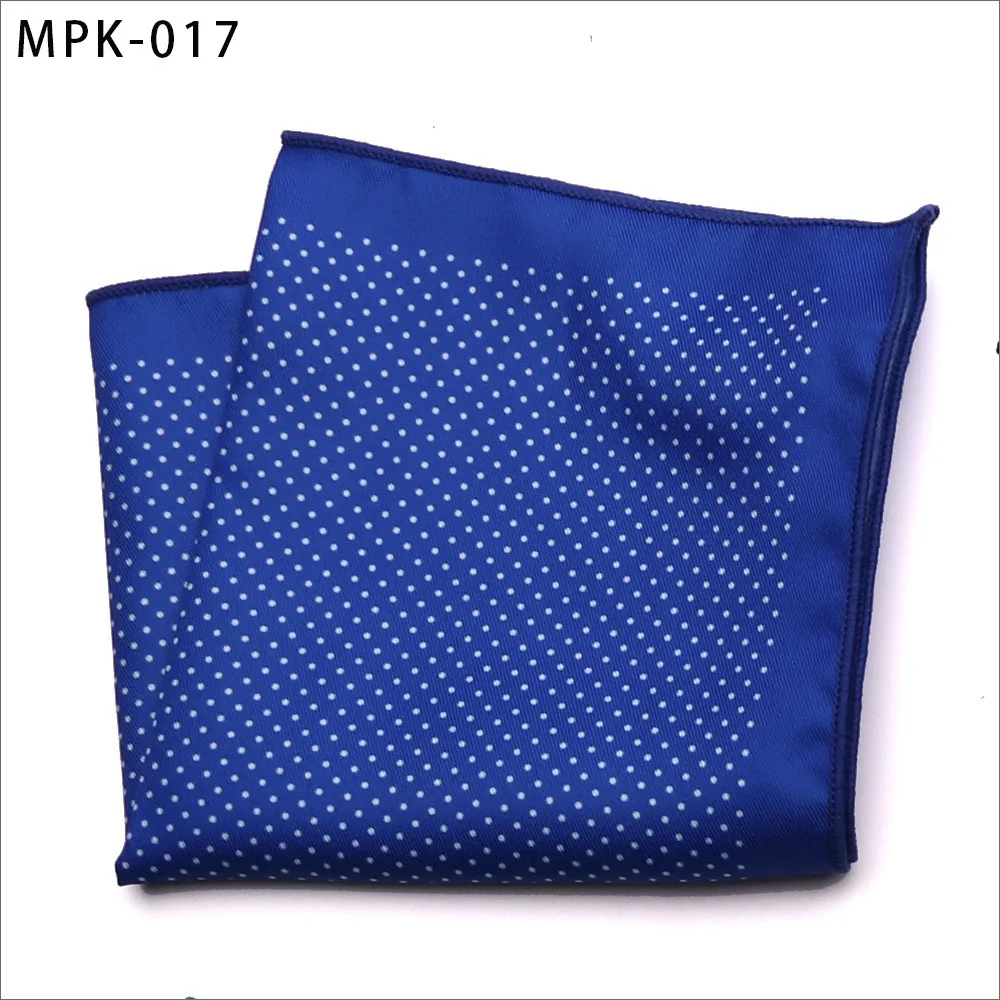 MPK-17 Новинка, модный мужской платок, карманный, квадратный, популярный, 25X25 см, большой, мужской, с узором пейсли, в горошек, нагрудные Платки для свадьбы, мужской костюм - Цвет: MPK-17