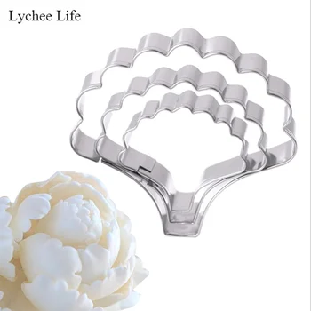 

Lychee Life 3Pcs/set Stainless Steel Flower Petal Shape Cutting Molds Designer DIY Polymer Clay Cutter Tool