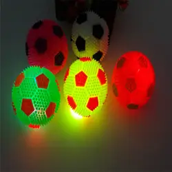 Мигающий свет Высокие прыгающие шары Новинка сенсорные мяч с пупырышками резиновая Squeeze игрушечные лошадки