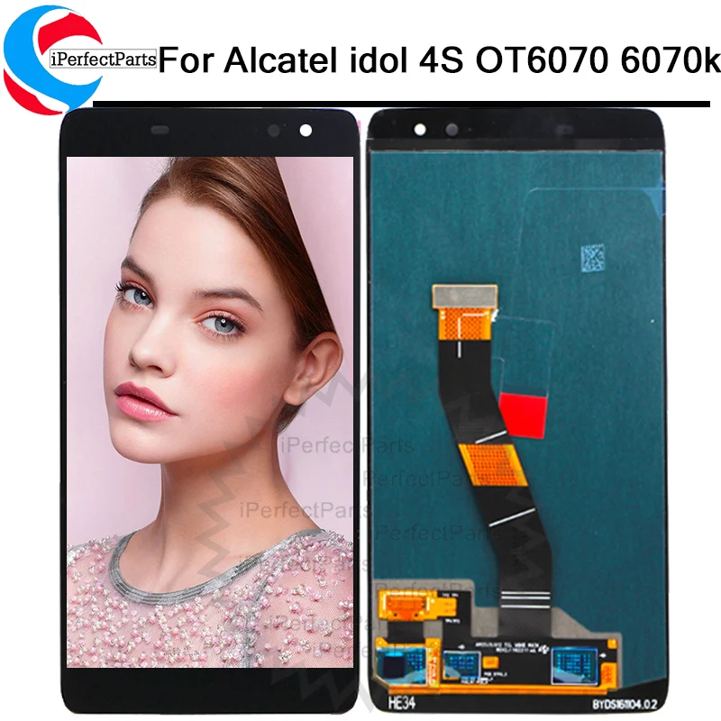 

2560*1440 For 5.5" Alcatel vodafone idol 4S OT6070 6070k 6070y 6070 LCD Display Touch Screen Digitizer Full Assembly For OT 6070