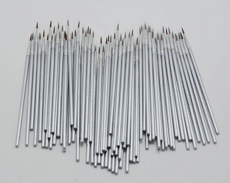

10pcs/set nylon hair Silver rod hook line pen painting brush children DIY art supplies Art Stationery watercolor painting pen