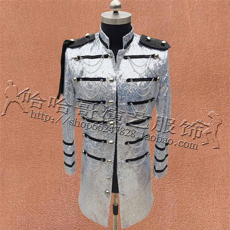 S ~ 3XL! 2019 Новое модное пальто для ночного клуба рок и поп певица с блестками шоу