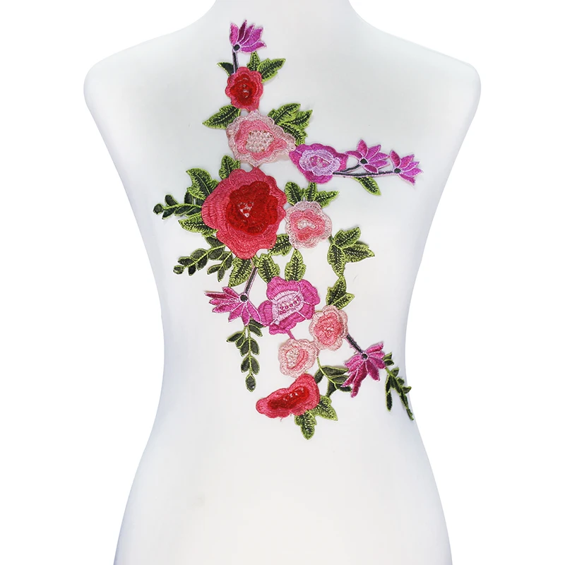 

10 шт. разноцветные цветочные фотообои с кружевом, тканевые нашивки для скрапбукинга, одежда кружевная вышивка, аппликация T2213