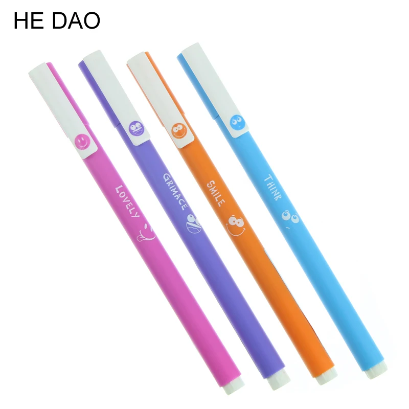 

5 pcs/Lot Novelty Expression Pen 0.5mm black ink signature pens for student Kawaii Stationery Zakka Canetas Office school supply
