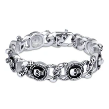 SHIDU Модные украшения 22 см тяжелые цепи Нержавеющая сталь череп браслет человек прохладный Для Мужчин's Браслеты браслеты браслет подарок