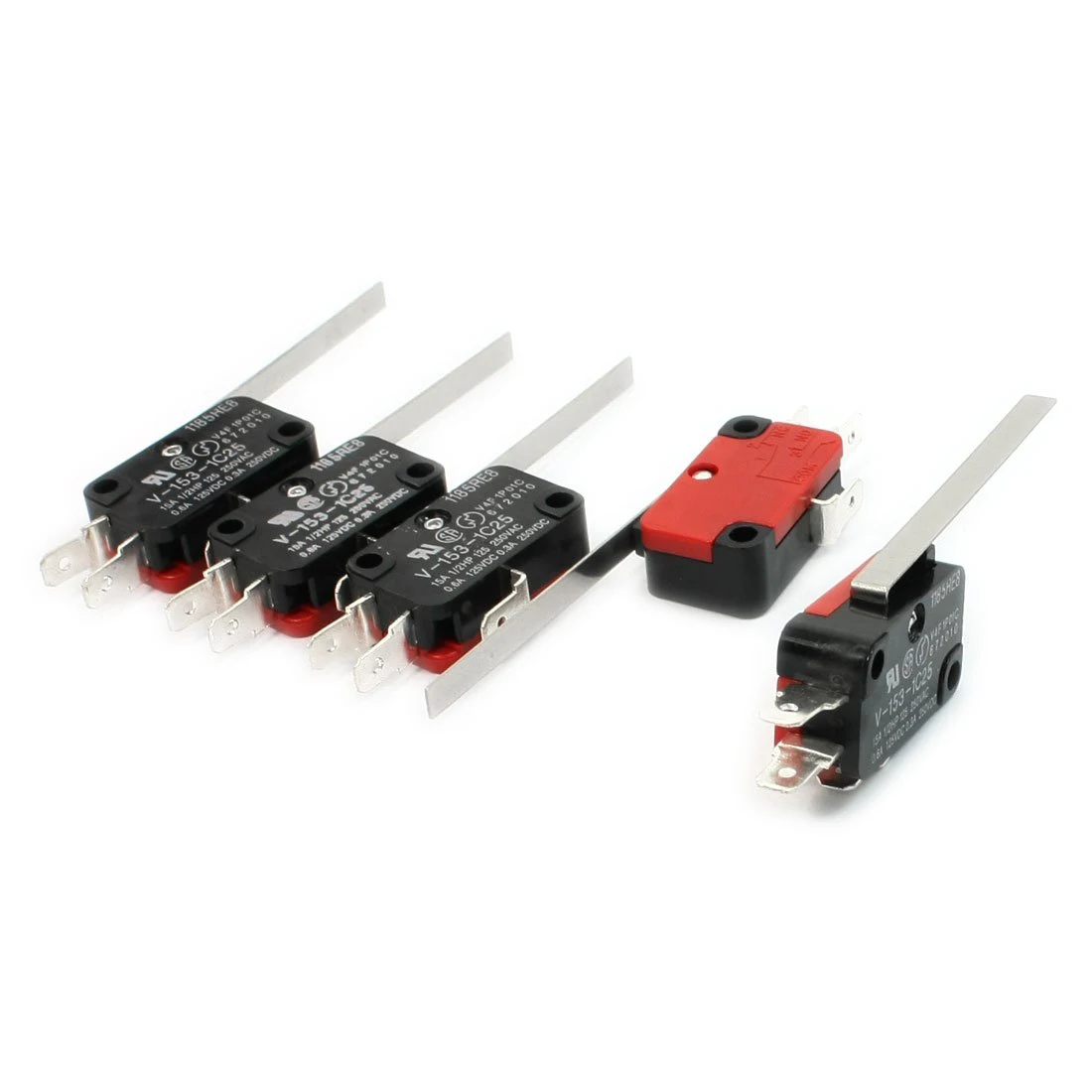 

SPDT 1NO 1NC Long Straight Hinge Lever Momentary Micro Switch 5 Pcs