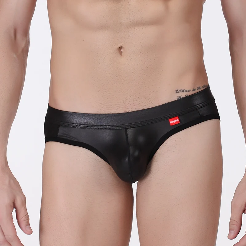Men/'s Panties Underwear Thongs G-string PU Leather Jockstrap Briefs Underpants