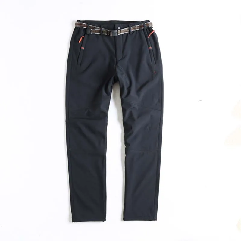 SCRIOSADH hombre suave de lana al aire libre pantalones mantener caliente a prueba de viento pantalones de cáscara suave de los hombres al aire libre senderismo Trekking pantalones de pesca
