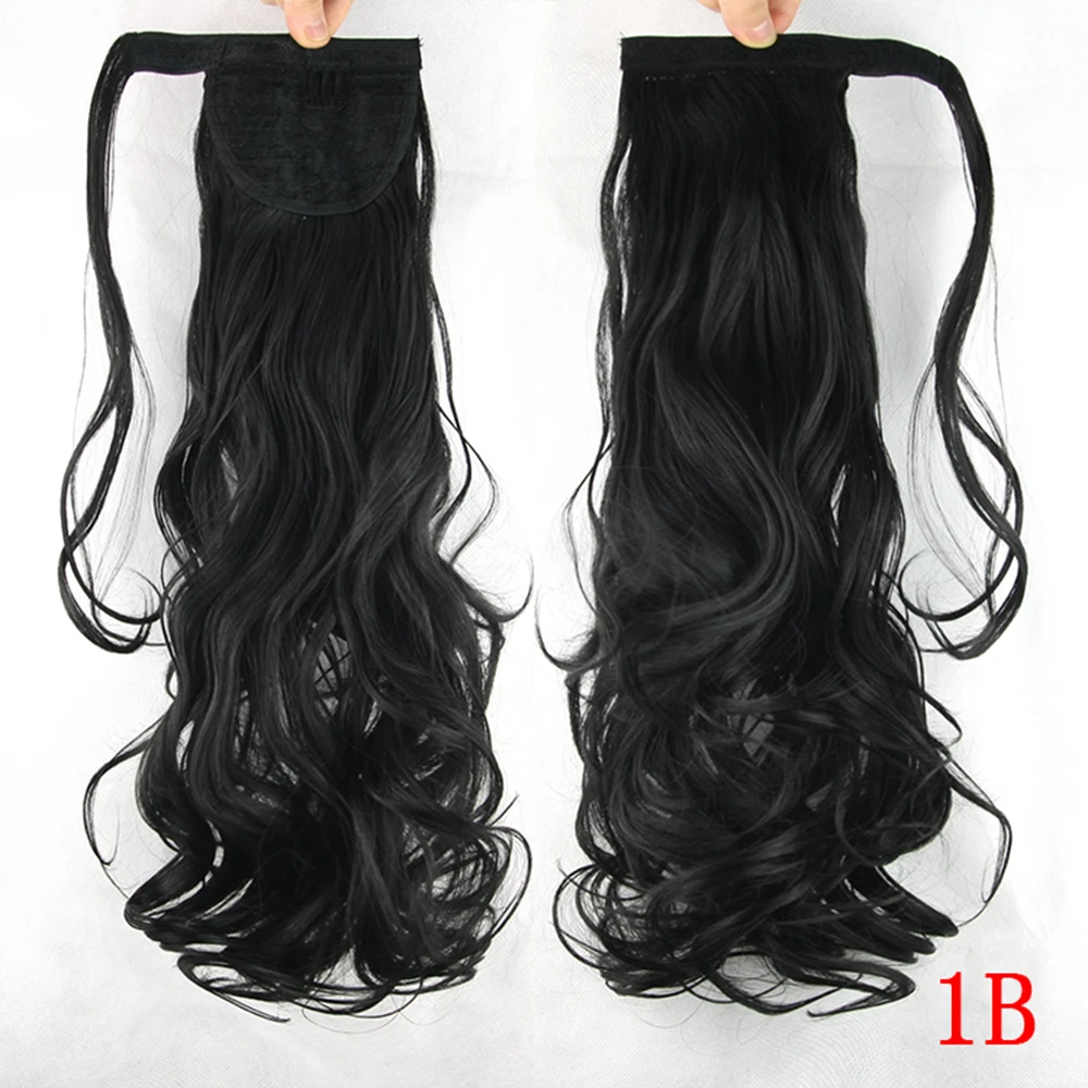 Soowee 10 Colors Synthetic Hair Wavy Clip In Ponytail Hair Extensions Hairpiece Fake Hair Pony Tails Ponytails Hair Pieces