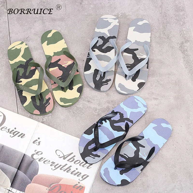 

Men Shoes Fashion Camouflage Slippers Men Wear Slippers Summer Feet Non-slip Beach Sandals Flip Flops Men
