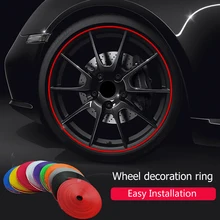 Auto Pneumatico della gomma Cura dei cerchioni Protezione Mozzo della Ruota Adesivi Striscia Per Mercedes Benz W202 W220 W204 W203 W210 W124 W211 W222 x204 AMG CLK