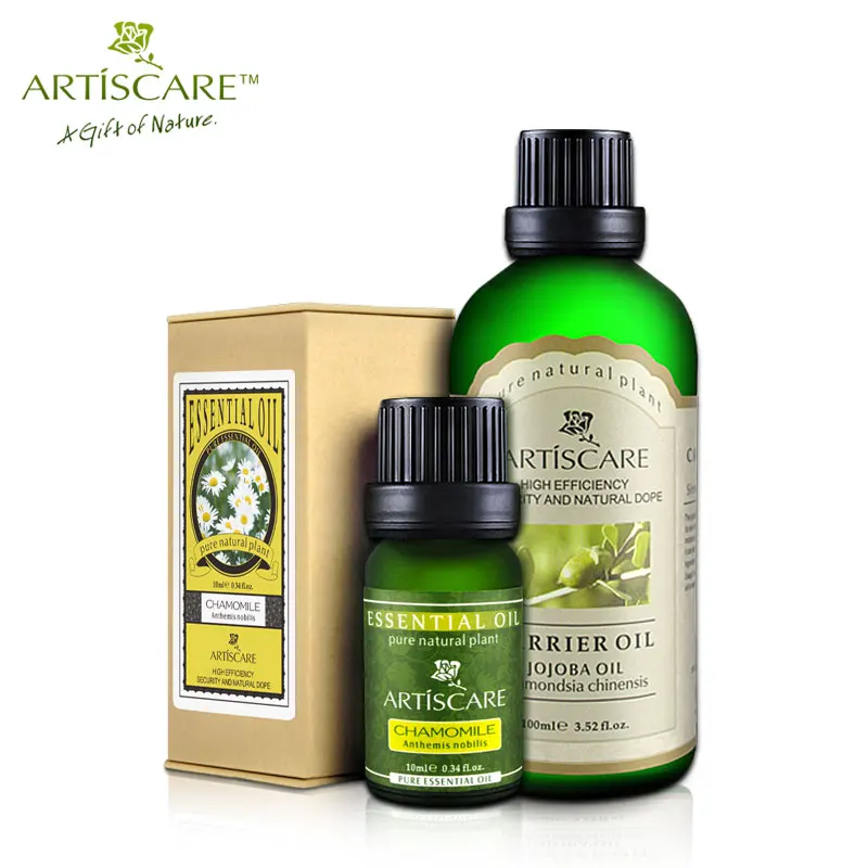 

ARTISCARE Anti Dry Skin & Moisturizing SET Anti sensitive wrinkle Skin Care Pure Chamomile essential oil + Jojoba base oil 2pcs