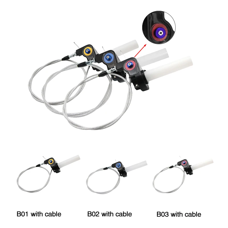 ZSDTRP 22 мм захваты для сидения Твист дроссельной заслонки зажим пластик с дроссельной заслонки кабель для мотоцикла питбайк Мотокросс ATV внедорожный