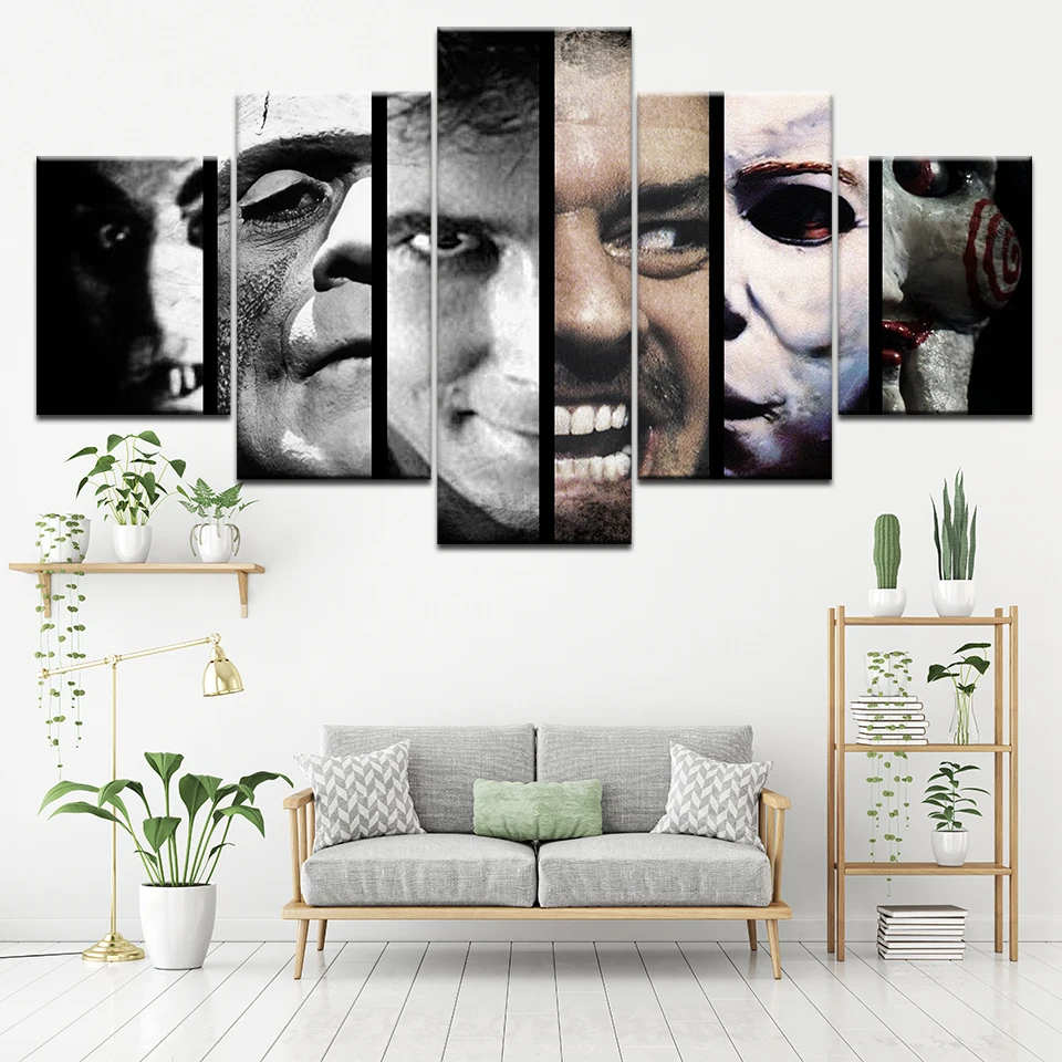 Canvas Painting Scary Movie Wall Art Painting Modular Poster Print for