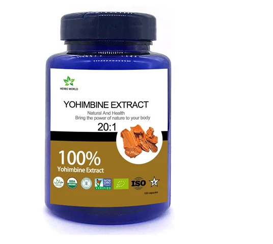 

Natural Yohimbine HCL 100pcs/bottle 100% Yohimbe Bark Extract
