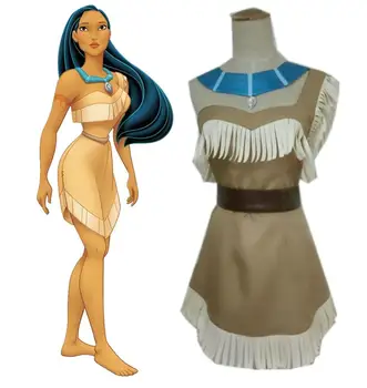 

Anime Princess Pocahontas Indian Cosplay Costume Dress Halloween Outfit Adult Women