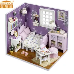 DIY деревянный дом Miniaturas с мебелью поделки миниатюрные домики кукольный домик игрушки для детей на день рождения и Рождественский подарок H01