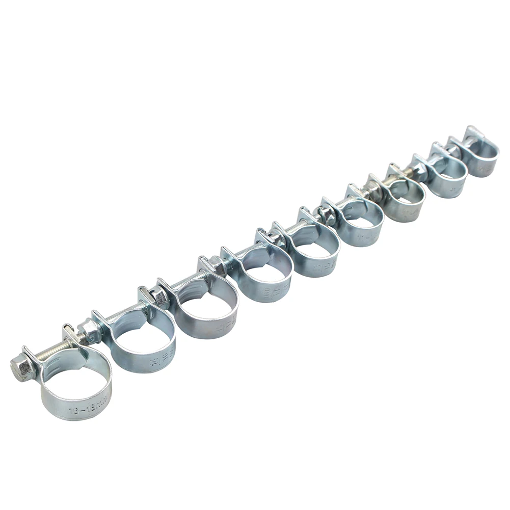 Newest 135pcs Mini Tube Pipe Hose Clamp Hoop Clips Metal Durable