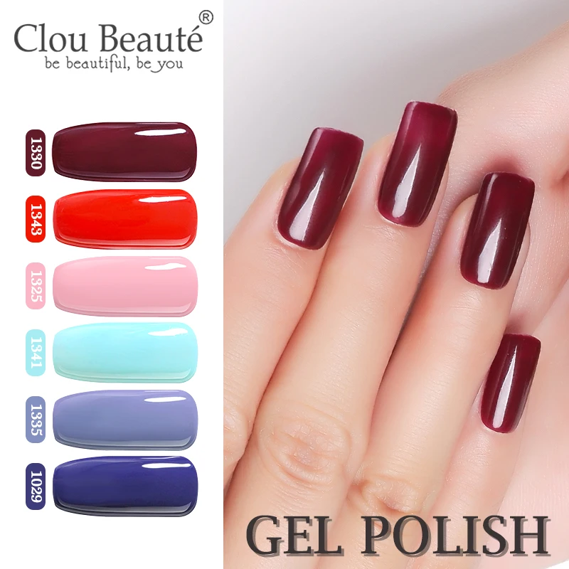 

Clou Beaute 8ml Gel Nail Polish vernis semi permanant uv Nail Art Varnish Gel Lacquer Nail Gel off White gellak Gel Paint
