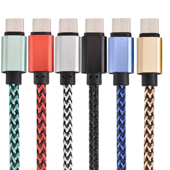

1m 2m 3m Type C Fabric braided usb cable Accessory Bundles For Macbook OnePlus 2 ZUK Z1 xiaomi 4c MX5 Pro for LG