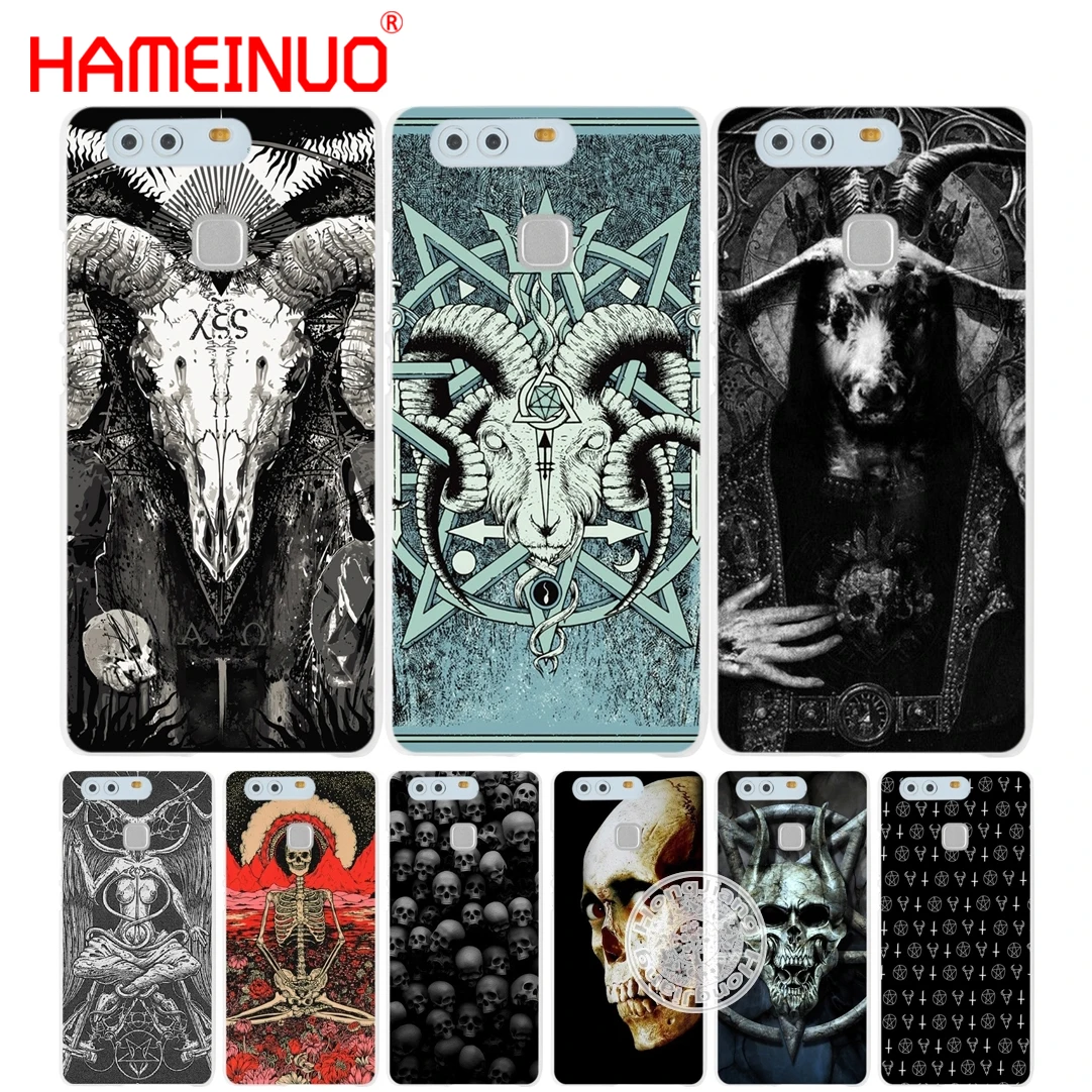 HAMEINUO сатанический страшный чехол с черепом для телефона huawei Ascend P7 P8 P9 P10 lite plus G8 G7