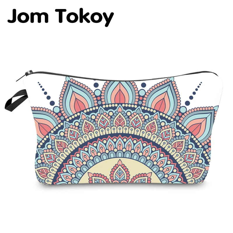 Jom Tokoy водостойкая косметичка с принтом мандала, косметичка, прекрасный косметический Органайзер, сумка для женщин, многофункциональная косметичка