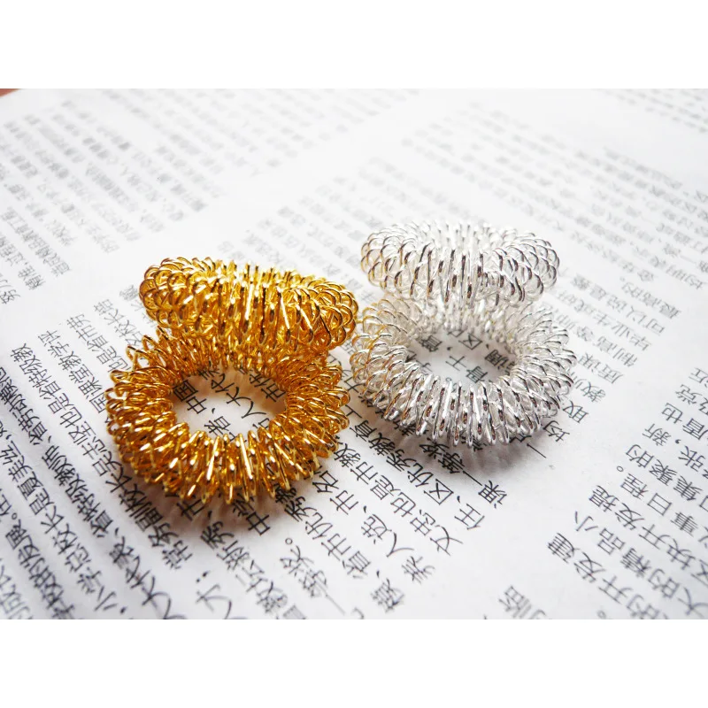 5pcs Finger Massage Ring Hand Finger Relaxing Acupuncture Points Silver Gold Metal Weight Loss Massage Ring L3 5pcs Finger Massage Ring Hand Finger Relaxing Acupuncture Points Silver Gold Metal Weight Loss Massage Ring L3