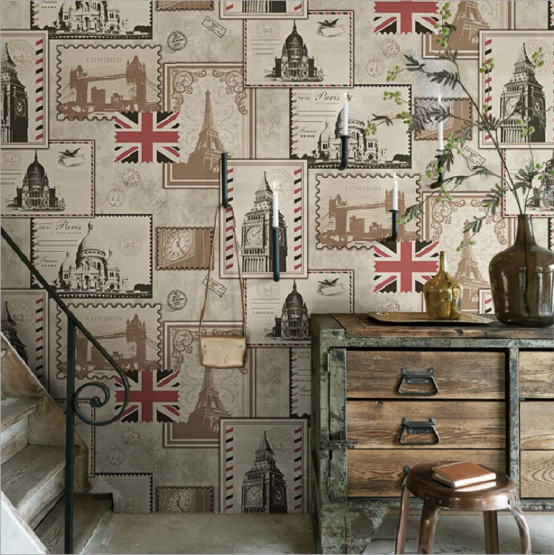 

2018 vintage wallpaper roll PVC for bedding living room TV Background Wall Paper papel de parede WP18001