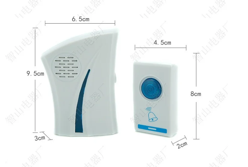 

DC 3V Waterproof DC 433MHZ LED Wireless Chime Door Bell Doorbell Wireles Remote control 36 bell Home use Old Man Pager