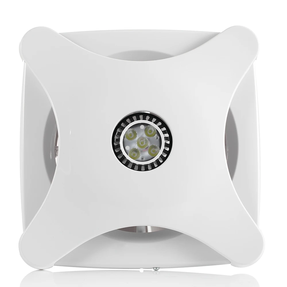 6 Silent Exhaust Fan with LED Light Ceiling Wall Window Air Extractor for  Bathroom Kitchen Hood Ventilation Outlet 220V 110V