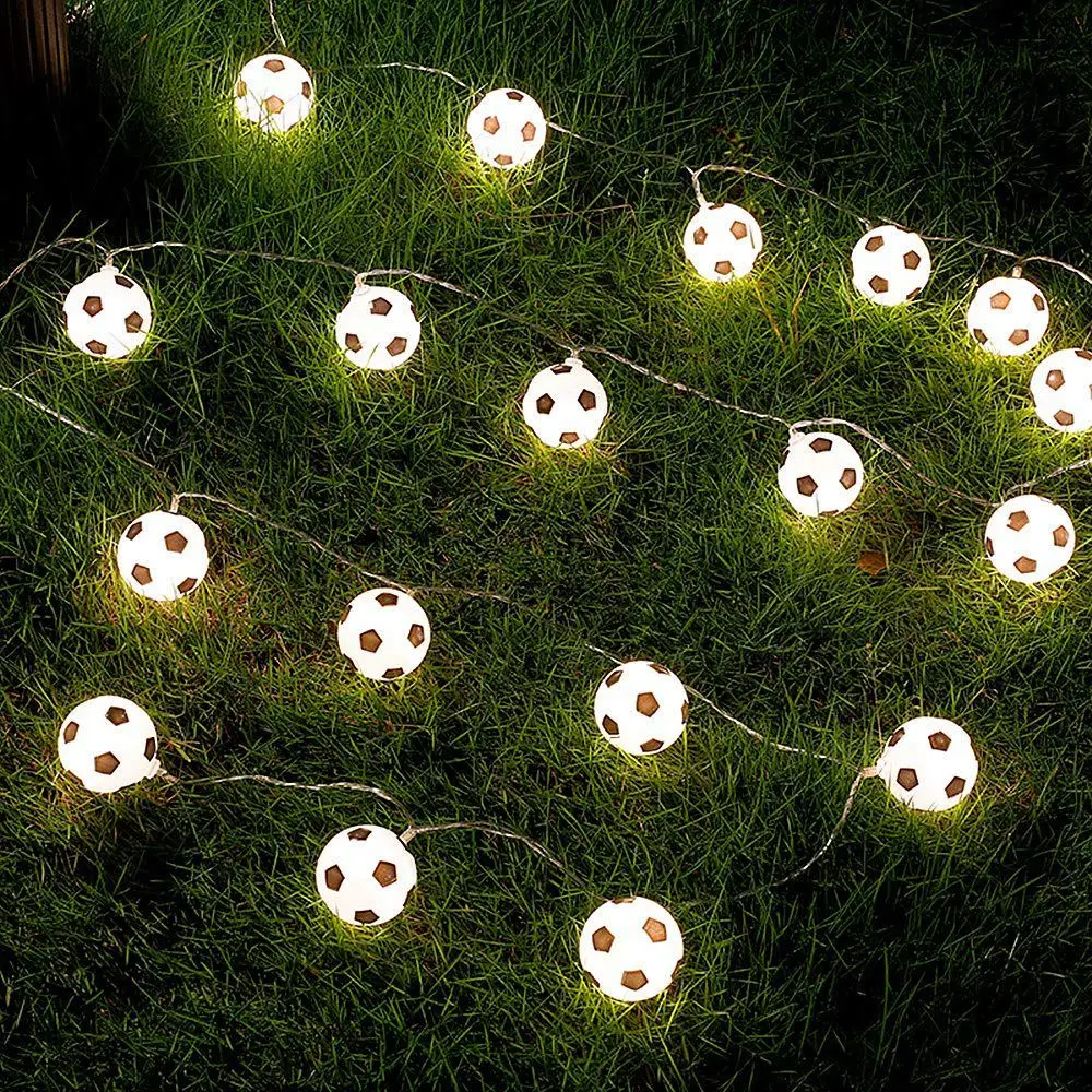 

3M/9.9ft Balls String Lights Waterproof 20LEDs Football Decoration World Decor Lighting Warm Light for Theme party Christmas