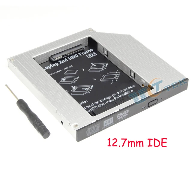 Universal 2ème HDD Caddy 12.7mm IDE à SATA Adaptateur Pour DELL HP ACER