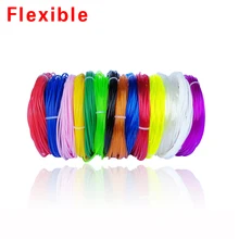 The high quality 3D Printer or 3D pen TPU Flexible Soft rubber 3D Printing material Filament 1.75mm 14colours select 5meters