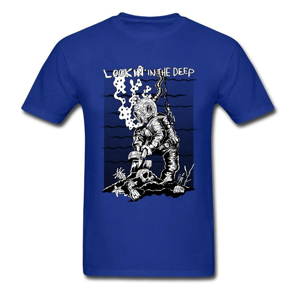  Men T-Shirt Deep Diver Birthday Tops Shirt 100% Cotton O-Neck Short Sleeve Europe Tee-Shirts Summer Free Shipping Deep Diver blue