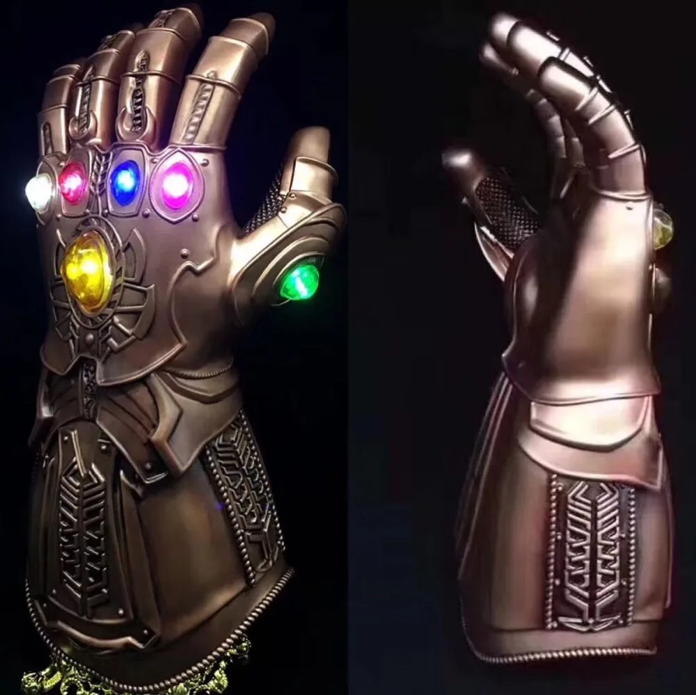 Качественные Мстители Бесконечность войны танос Gauntlet Косплей Prop Делюкс Gleamy