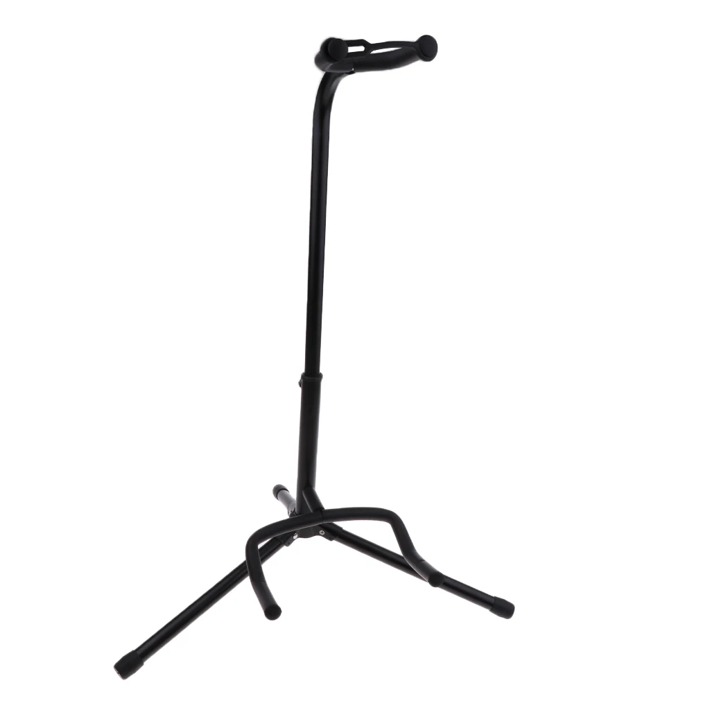 Foldable A Frame Guitar Holder Neck Lock Floor Stand for Electric/Classical/Acoustic Guitar Bass DIY Accessory