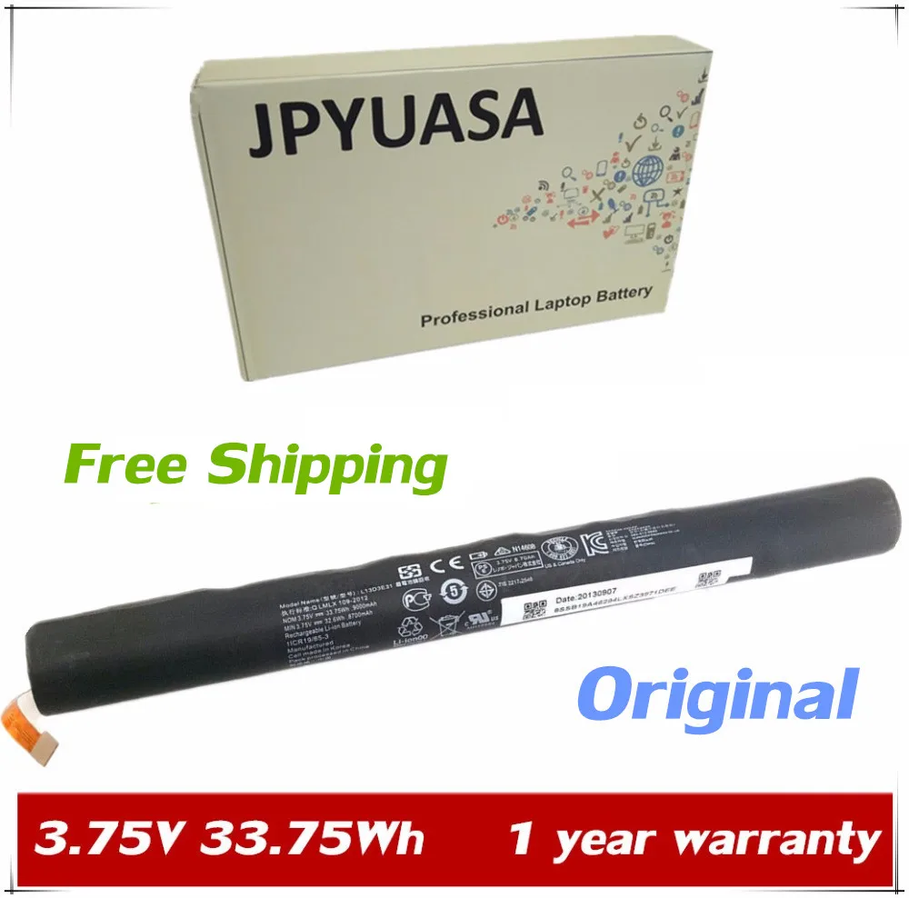 

7XINbox 3.75V 33.75Wh 9000mAh Original L13D3E31 L13C3E3C Laptop Battery For Lenovo YOGA TABLET B8000 B8000-F 10"