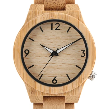 

High Quality Natural Bamboo Wood Watch Creative Luminous Pointer Men's Elegant Bracelet Quartz Wristwatch Male Relogio Masculino