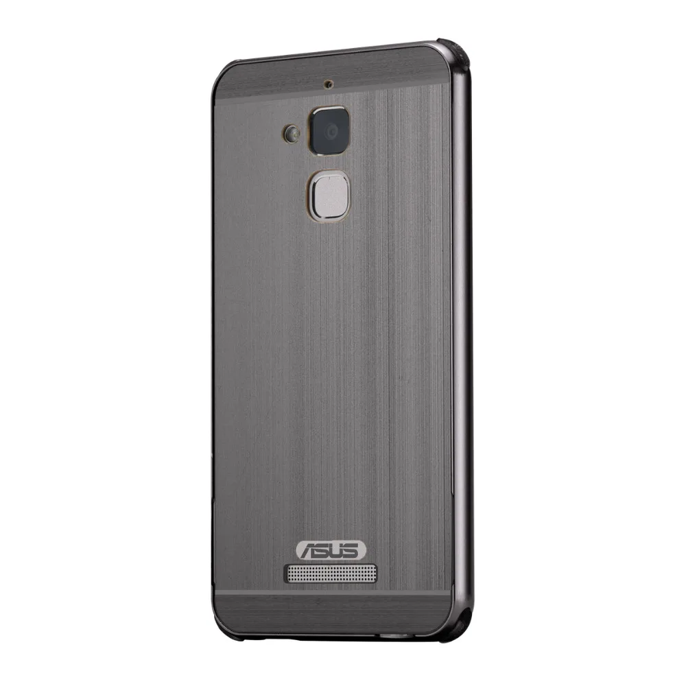

For ASUS Zenfone3 max Case Electric Plating Metal Frame and Wire Drawing Effect Acrylic Back Cover Cases for Zenfone 3 max ZC520