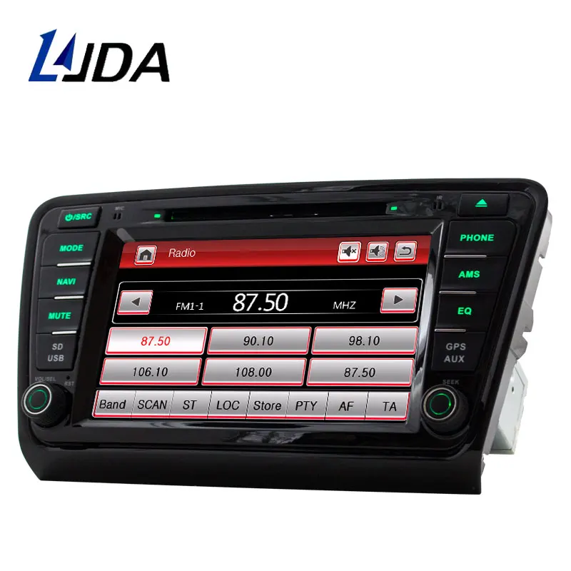 Excellent LJDA One Din 8 Inch Car Multimedia Player For SKODA OCTAVIA 2013-2017 DVD Stereo GPS Navigation Radio Autoaudio Headunit Canbus 3