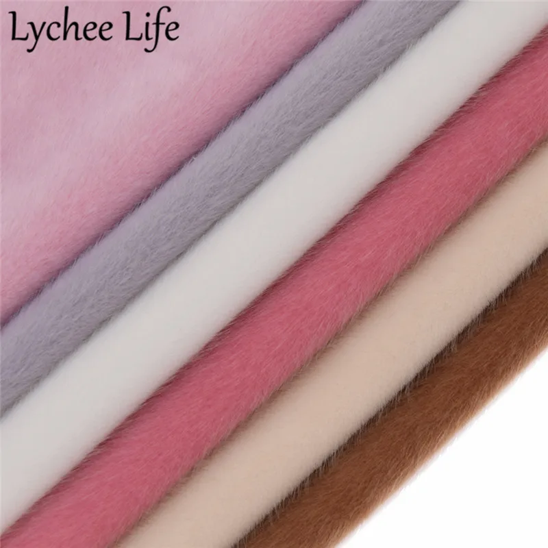 Lychee Life A4 Мех Кожа Флокирование ткань 29x21 см сплошной цвет Флокированная Ткань DIY ручной работы швейная одежда аксессуары поставки