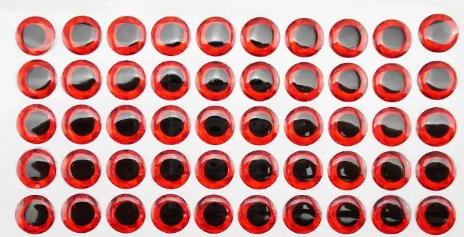 

90pcs 15mm Red 3D Holographic Fishing Lure Eyes Fly Tying Jigs Craft Dolls