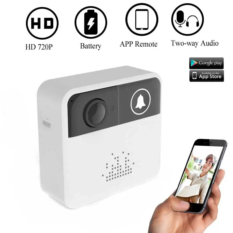 HD 720P умный WIFI видео музыкальный звонок домофон двусторонняя аудиосвязь ночное