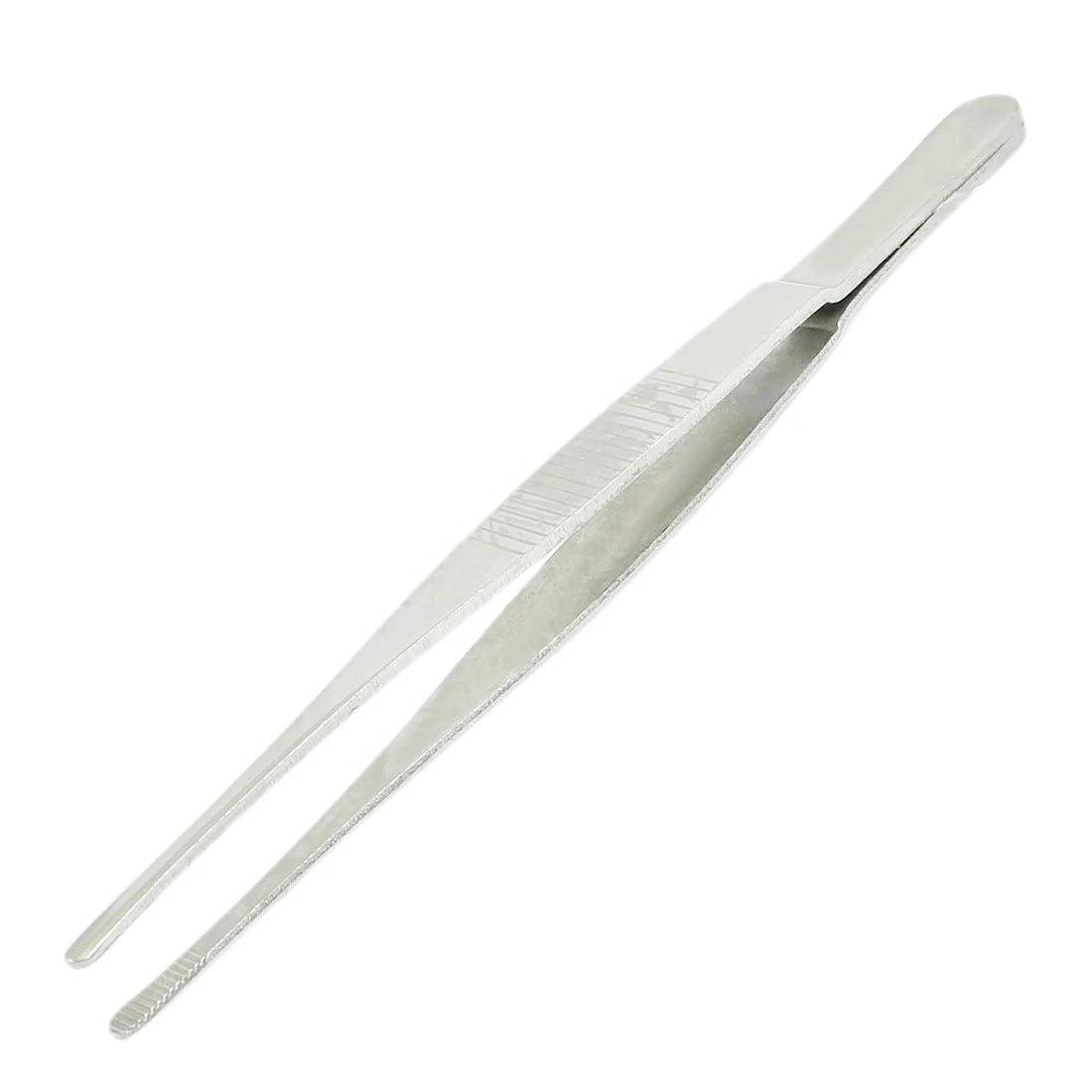 FJS!5.5" Long Silver Tone Stainless Steel Round Tip Tweezersin Sewing Tools & Accessory from