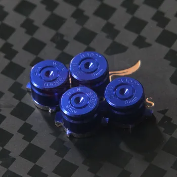 

4pcs Aluminum Metal 9mm 9mm Bullet Buttons Set Mod Kit for Sony PS4 Custom Game Controller for Dualshock 4(Blue)