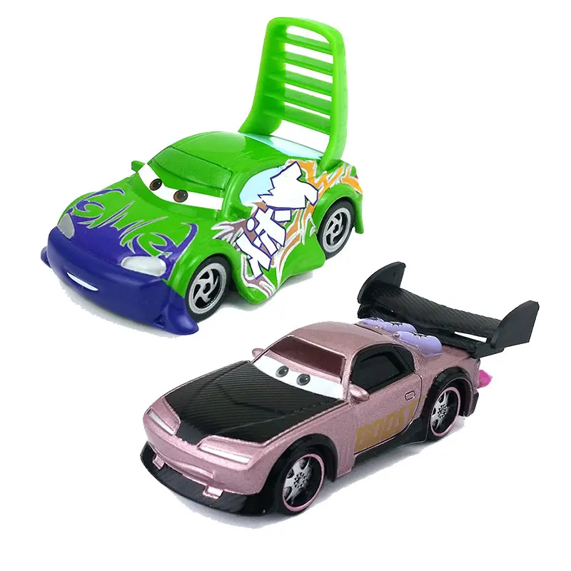 Disney Pixar Cars 2 Toy Alloy Model Car Badger Flame Slugs Blue DJ Wenge Bad Guys Four Group 1:55 Metal Toys Vehicles Kids Gifts 8