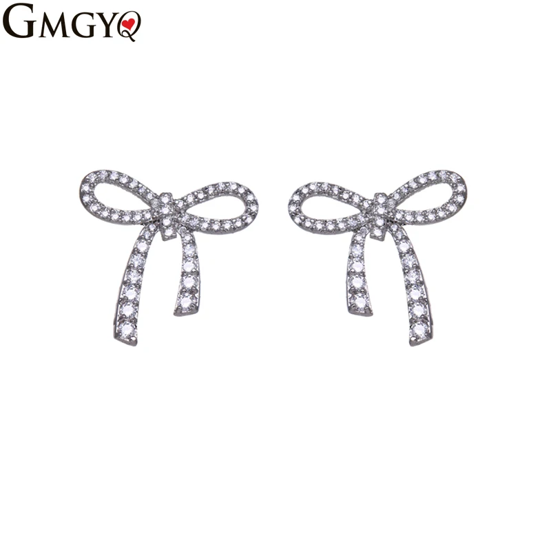 

GMGYQ Cubic Zirconia Flowers Earrings For Women Fashion Jewelry 2018 Joyeria De Acero Inoxidable Women Accessories